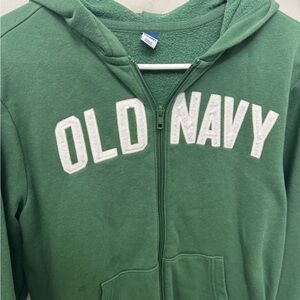 Old Navy Kids Forest Green Zip-Up Hoodie
